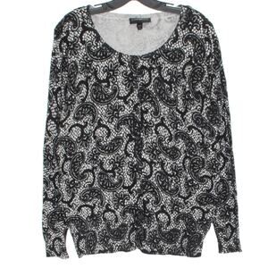 Lane Bryant Cardigan Sweater Whimsigoth Boho Minimalist Cozy Paisley Gray 18 20